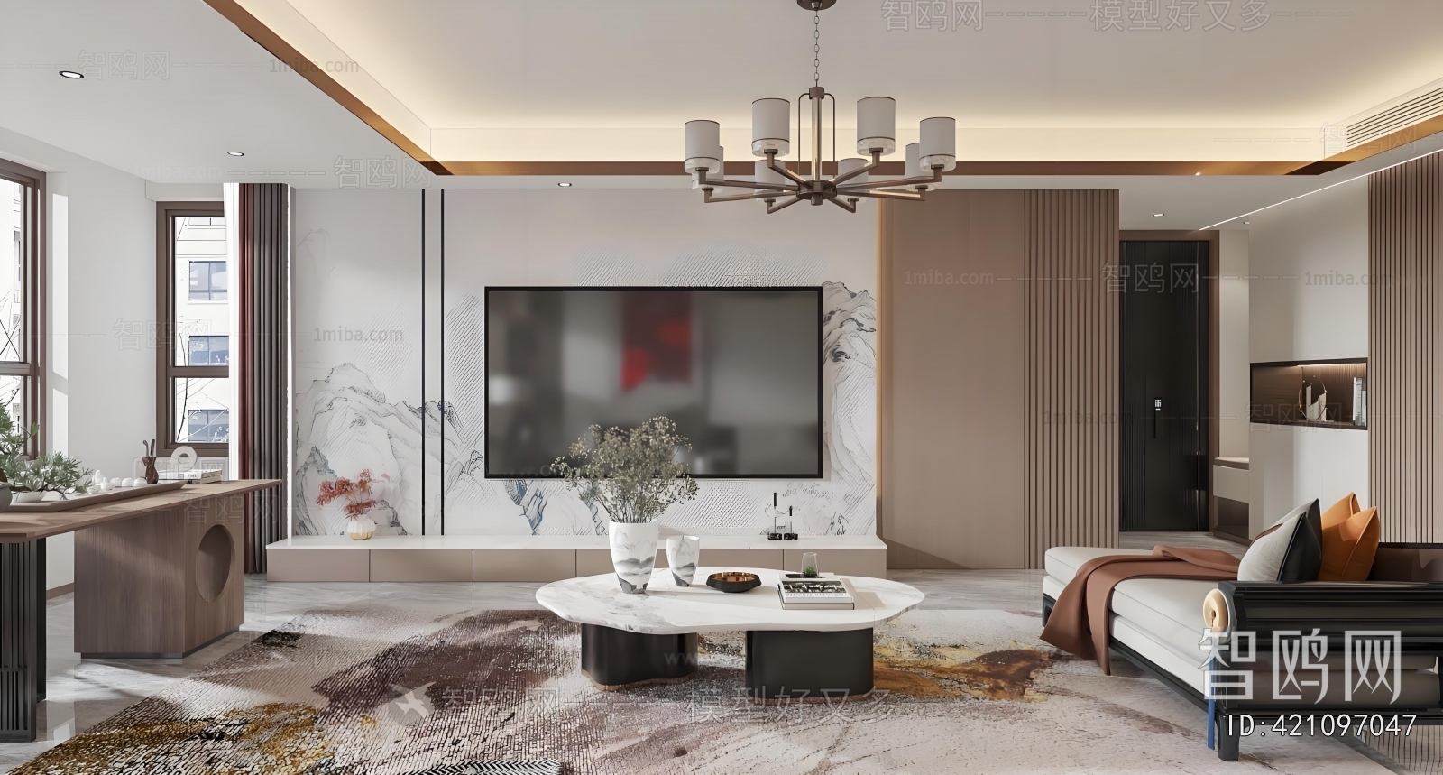 New Chinese Style A Living Room