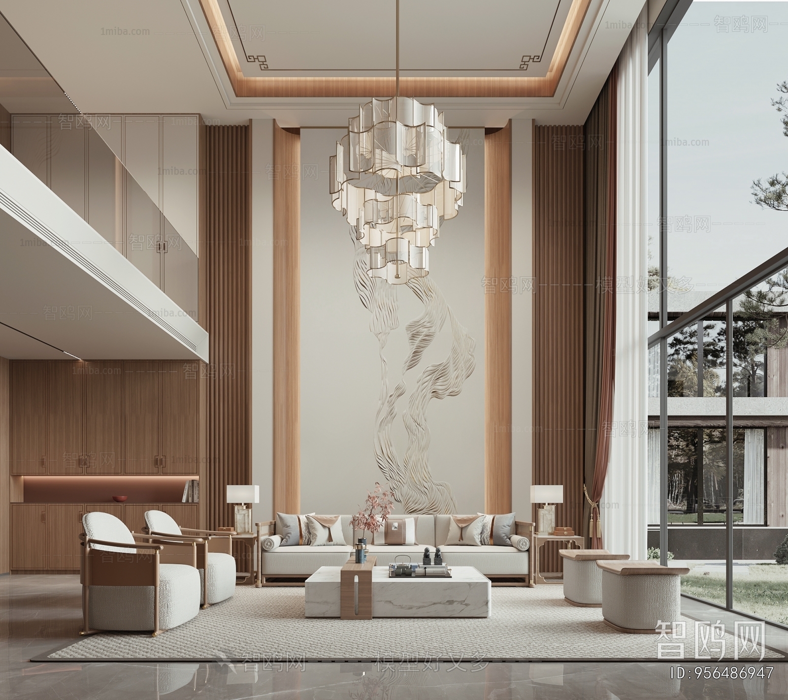 New Chinese Style A Living Room