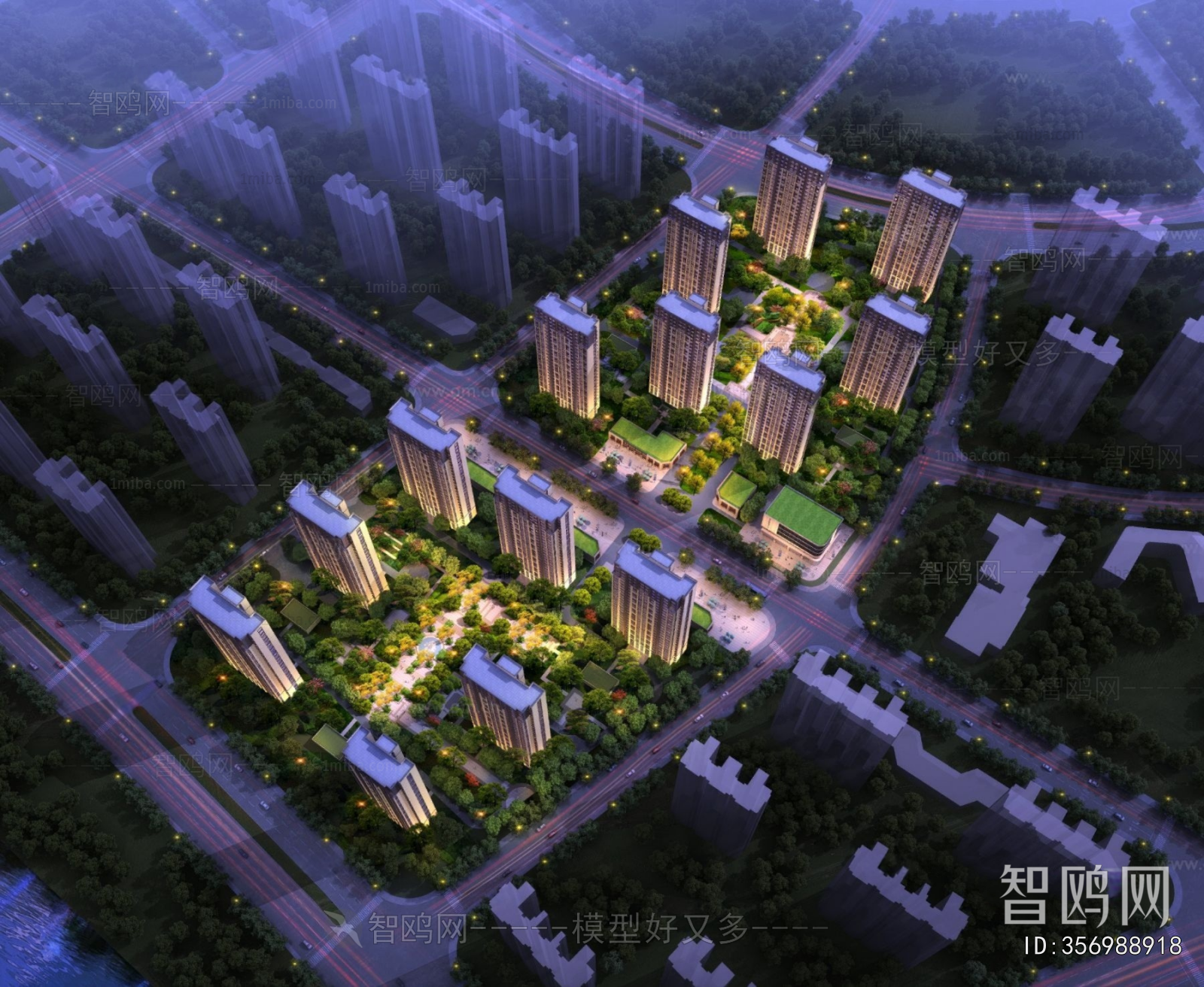 Modern Architectural Bird's-eye View Planning