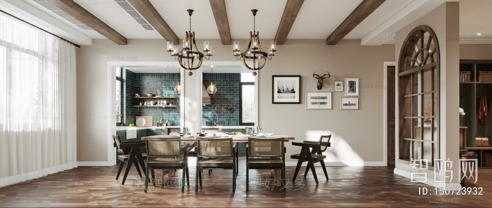 Wabi-sabi Style Dining Room