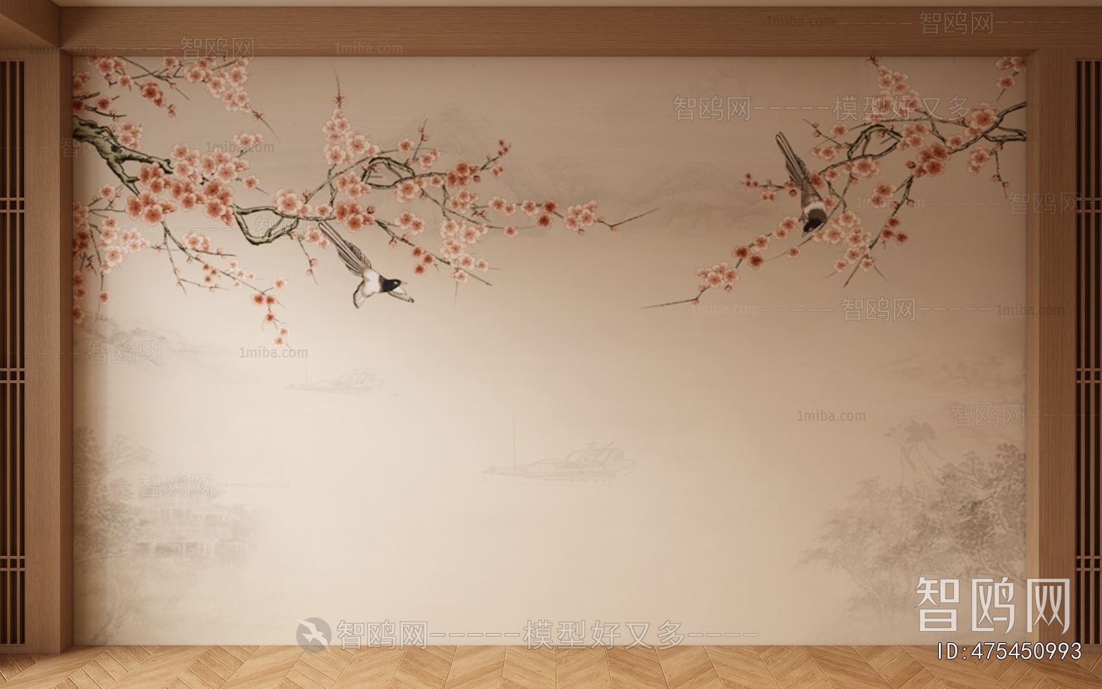 New Chinese Style TV Wall