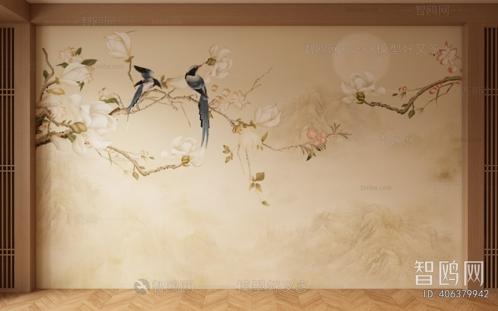 New Chinese Style TV Wall