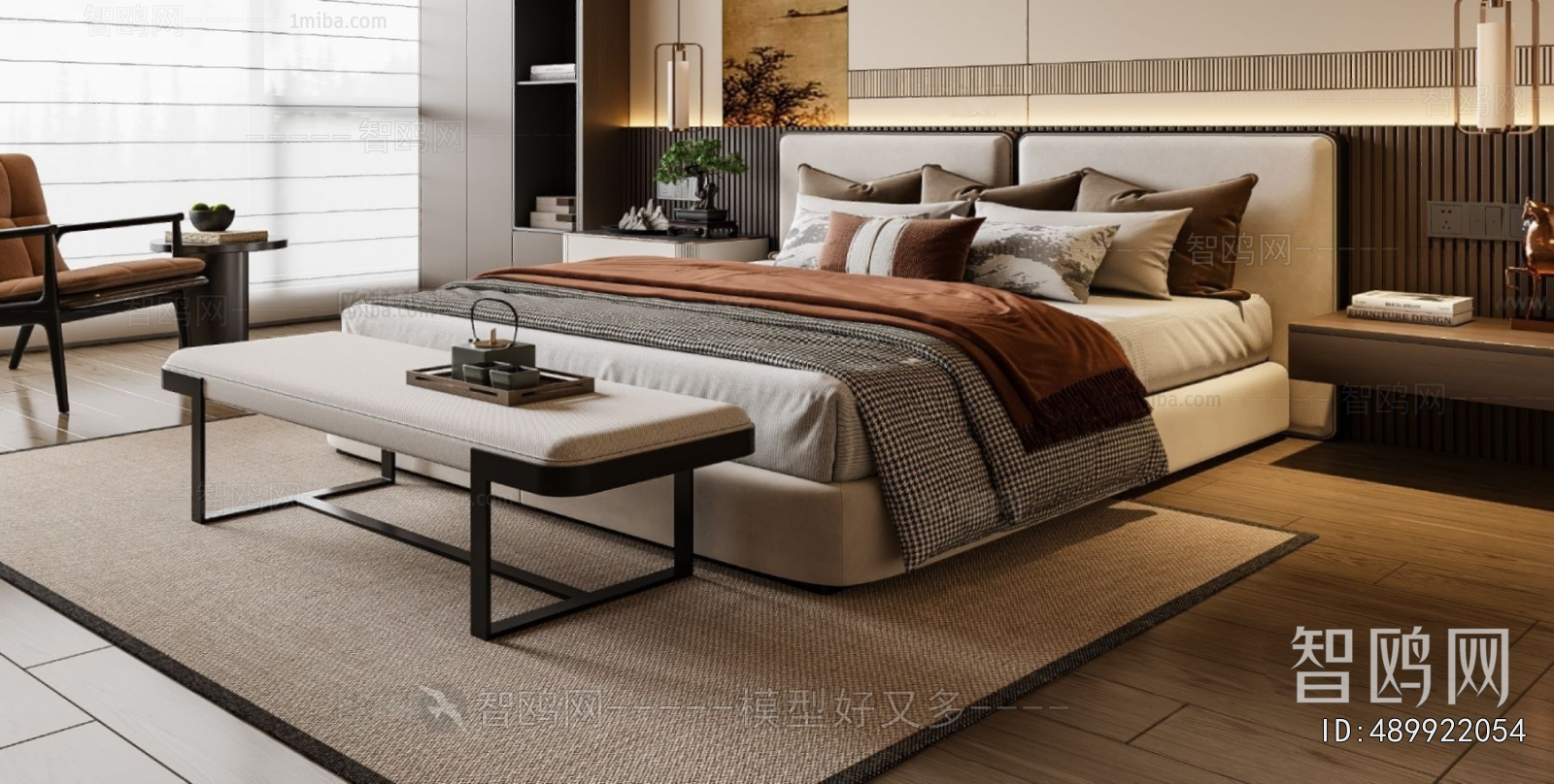 New Chinese Style Double Bed