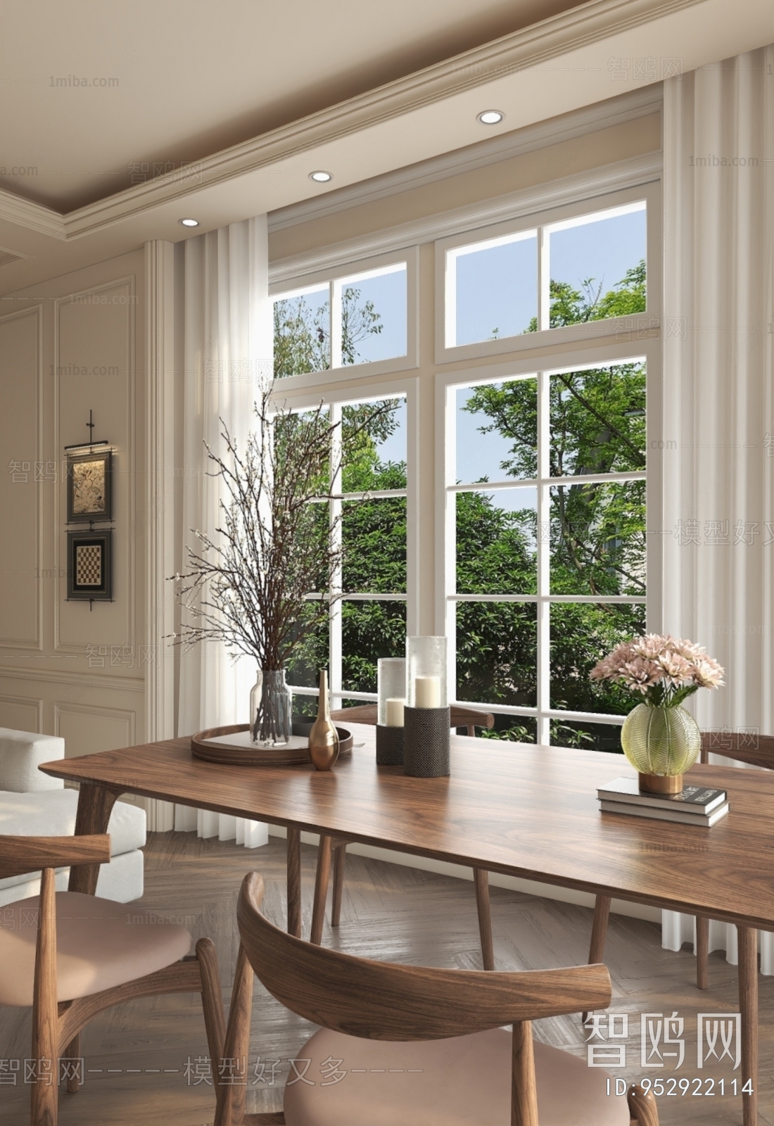 Simple European Style Dining Room