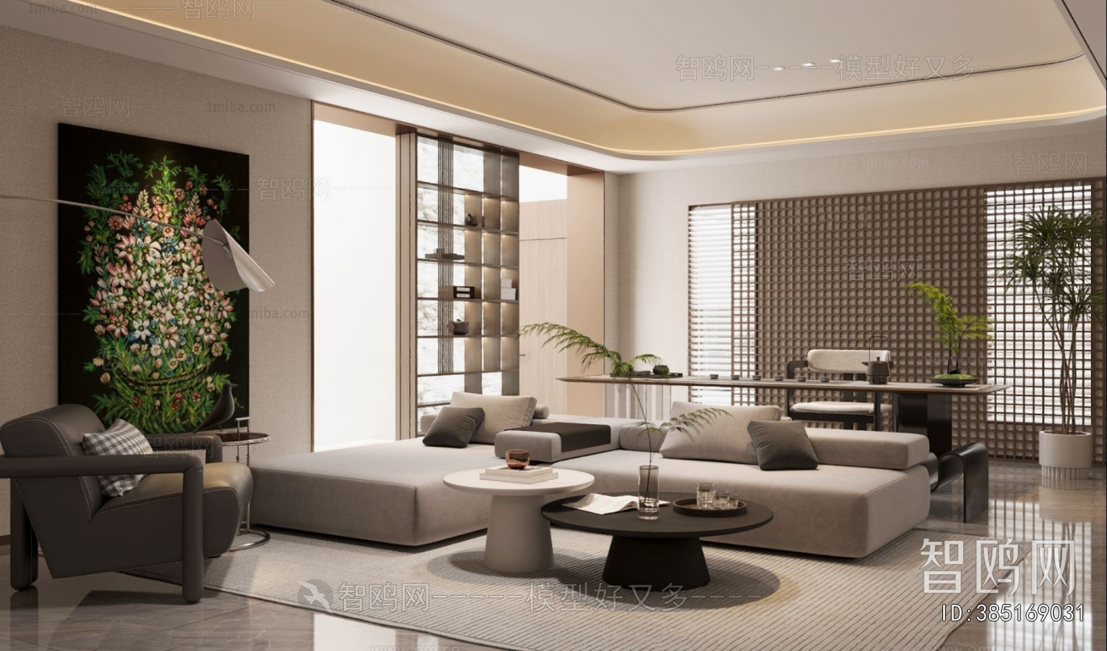 New Chinese Style A Living Room