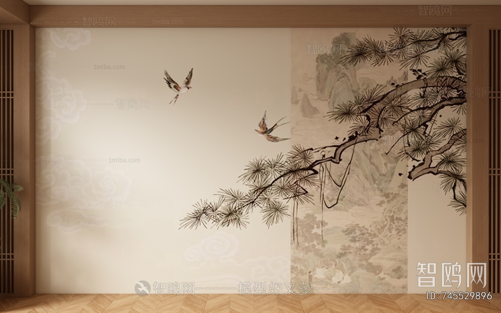 New Chinese Style TV Wall