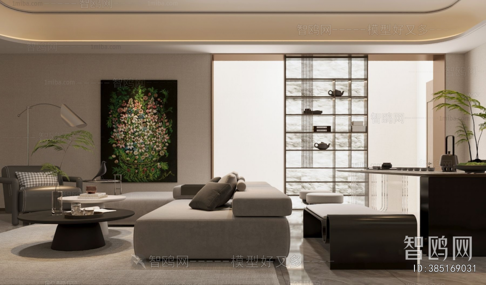 New Chinese Style A Living Room