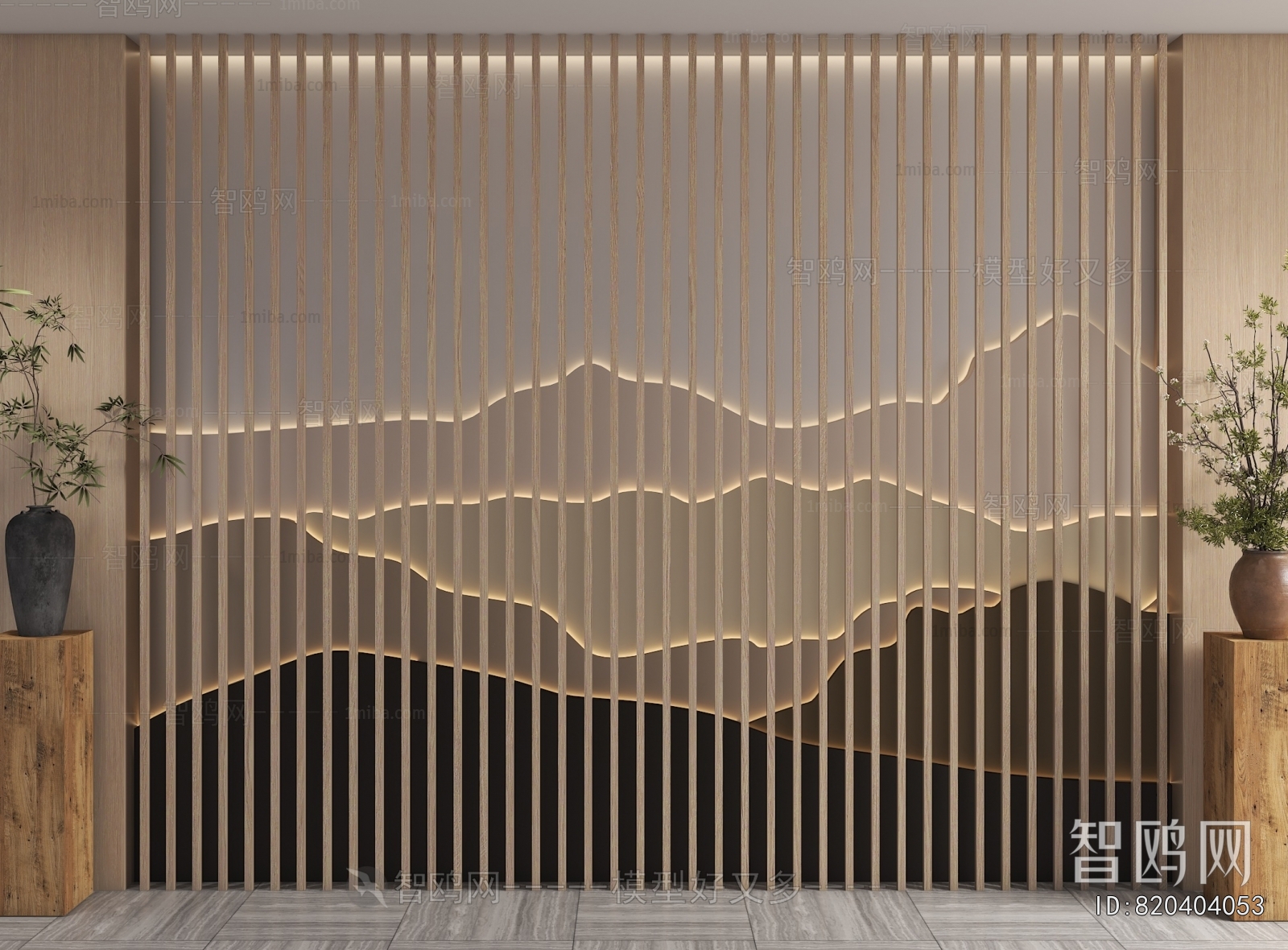 New Chinese Style TV Wall