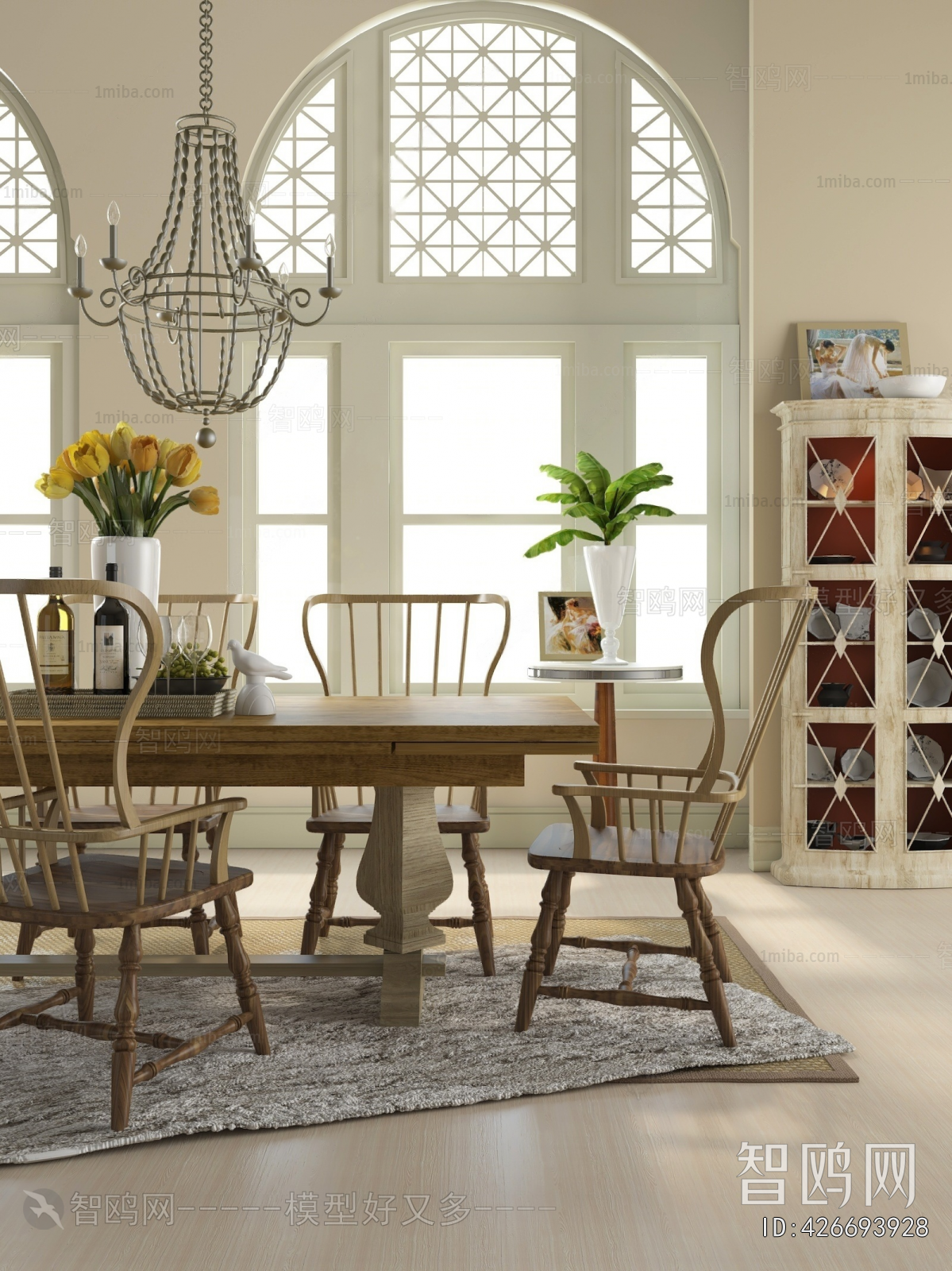 American Style Dining Table And Chairs
