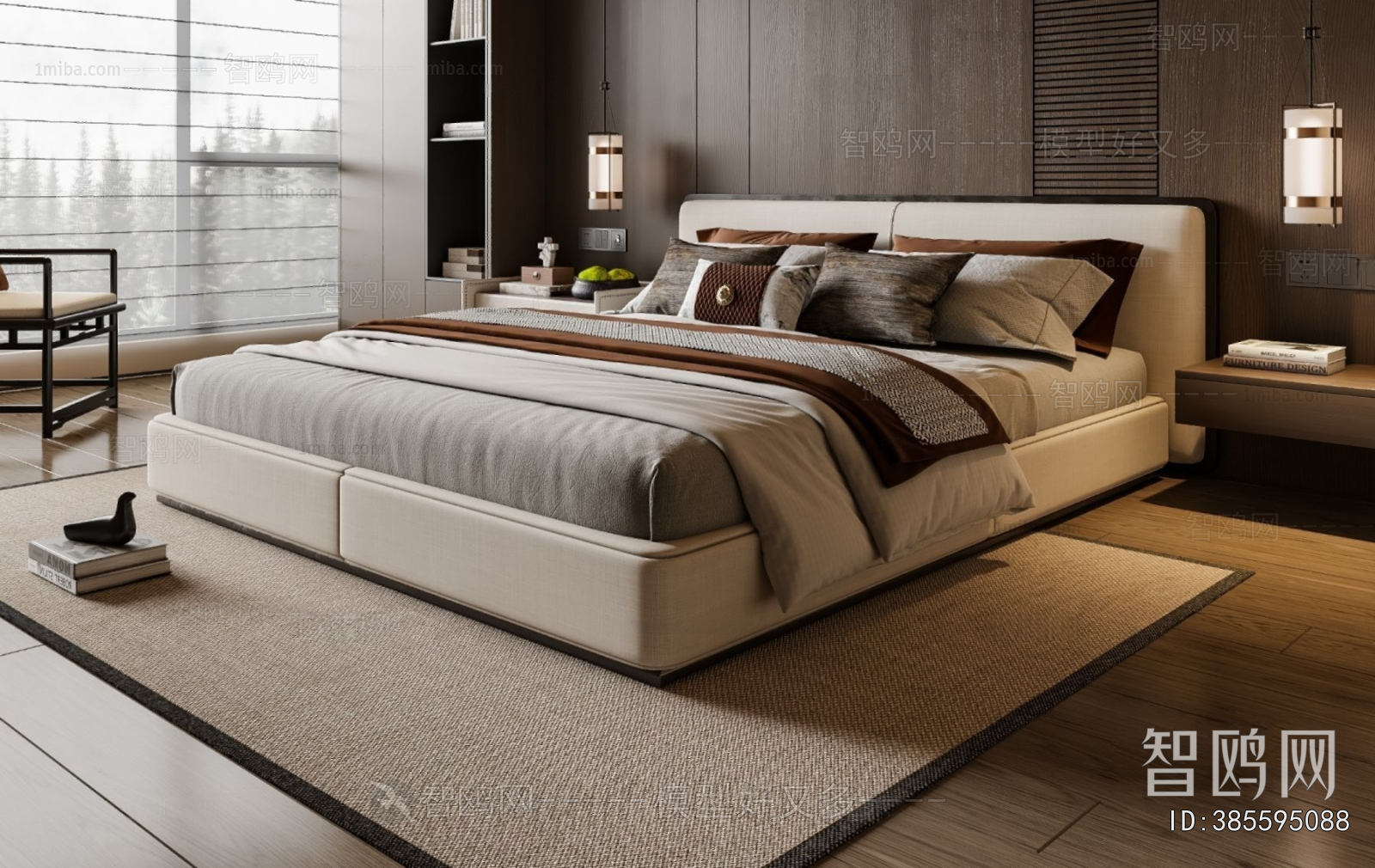 New Chinese Style Double Bed