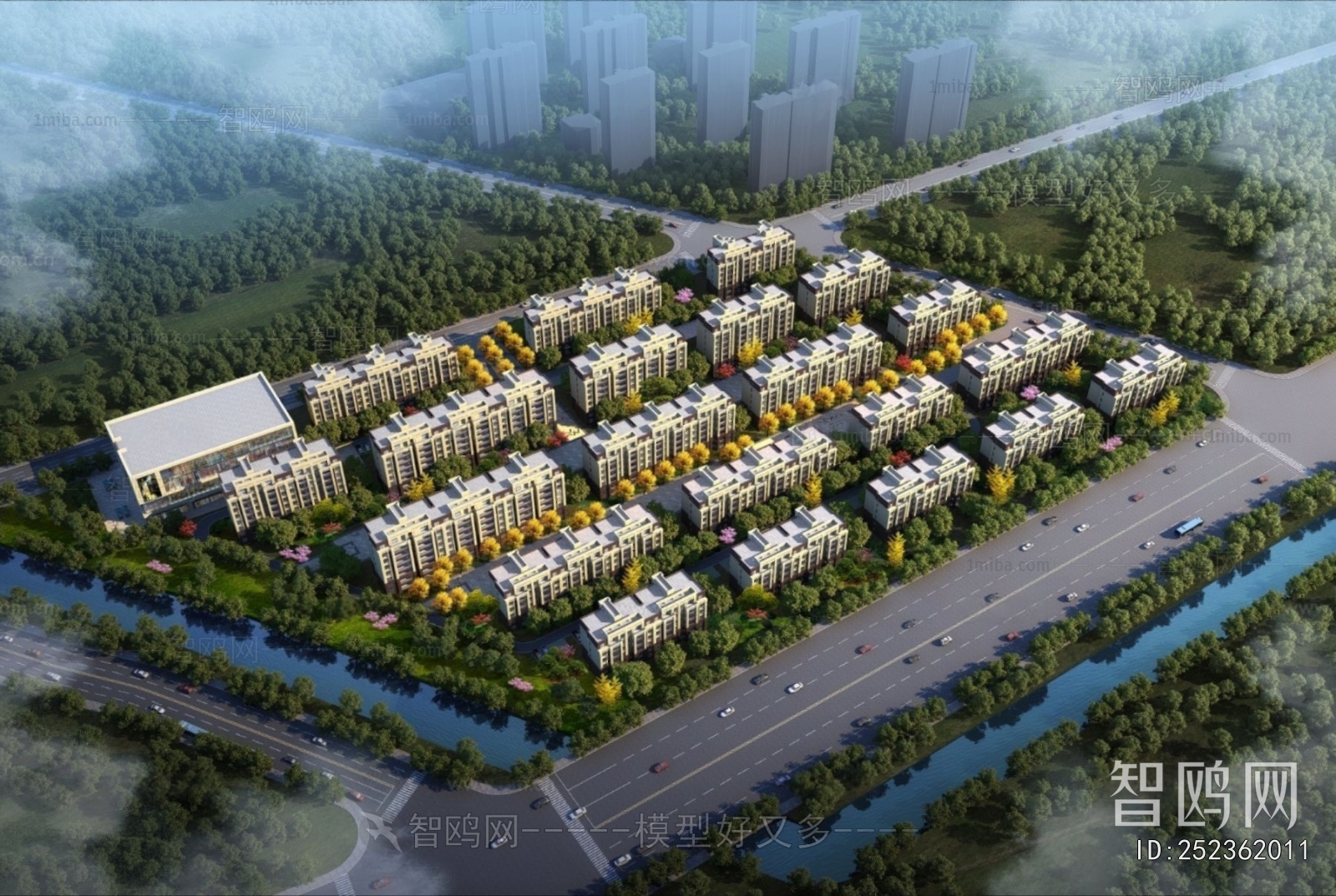 Modern Architectural Bird's-eye View Planning