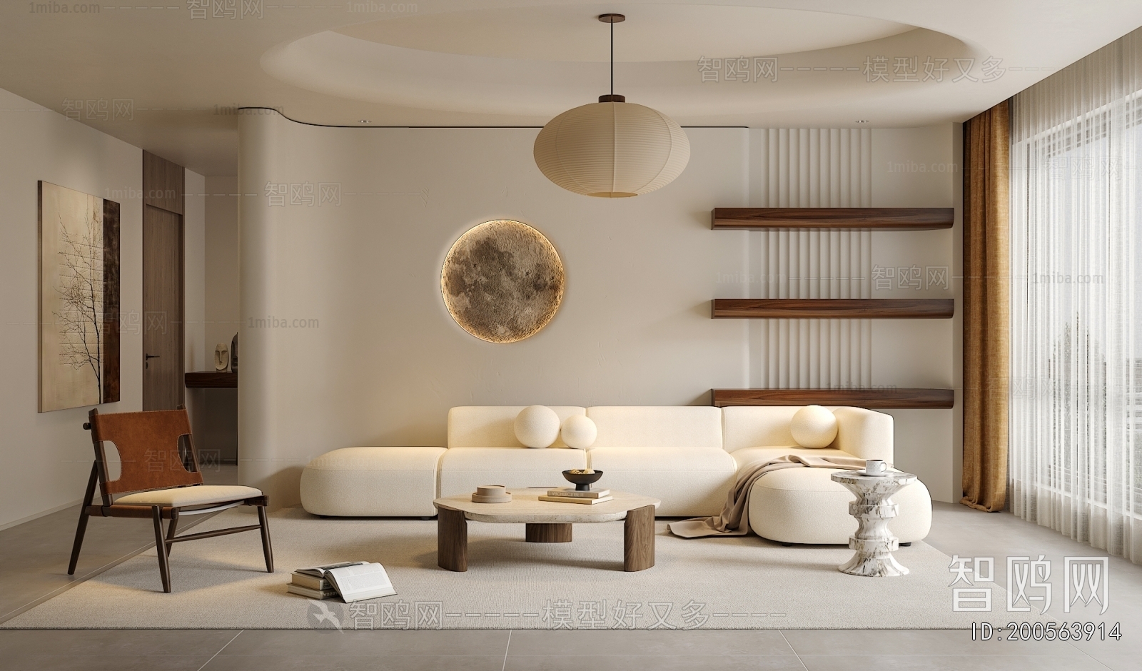 Wabi-sabi Style A Living Room