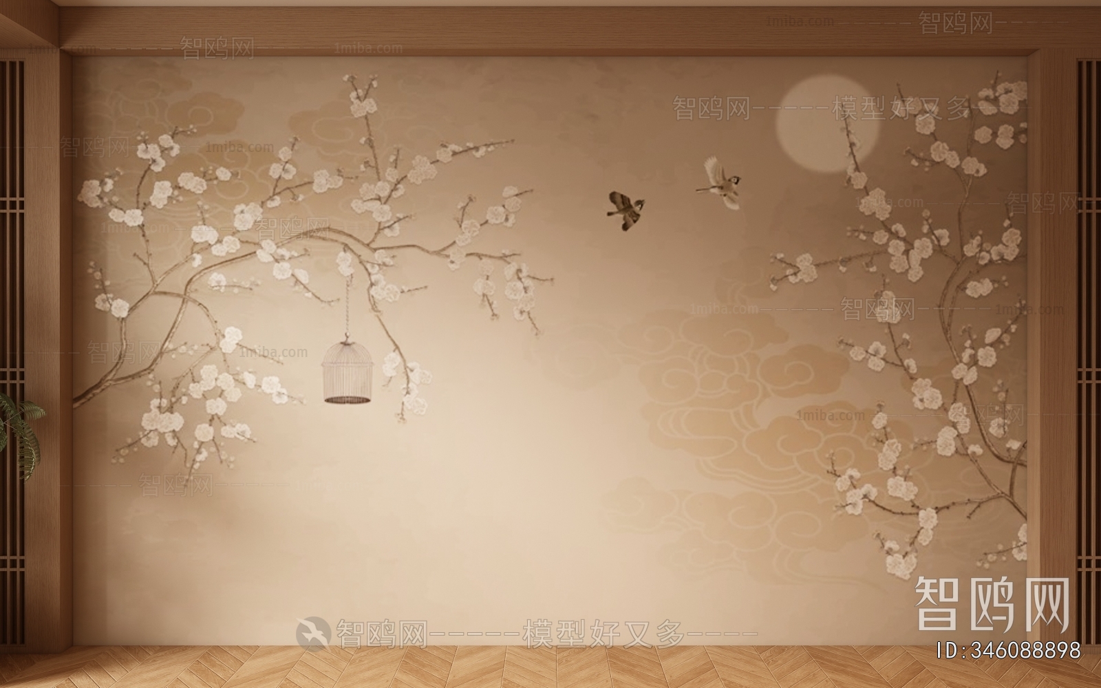 New Chinese Style TV Wall