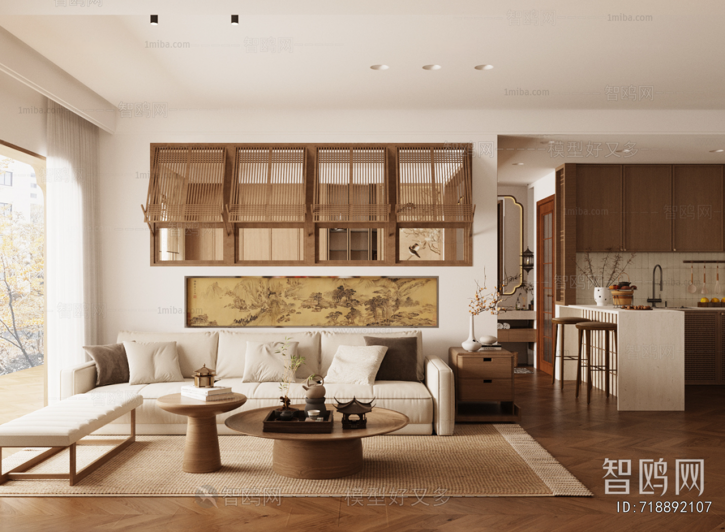 New Chinese Style A Living Room