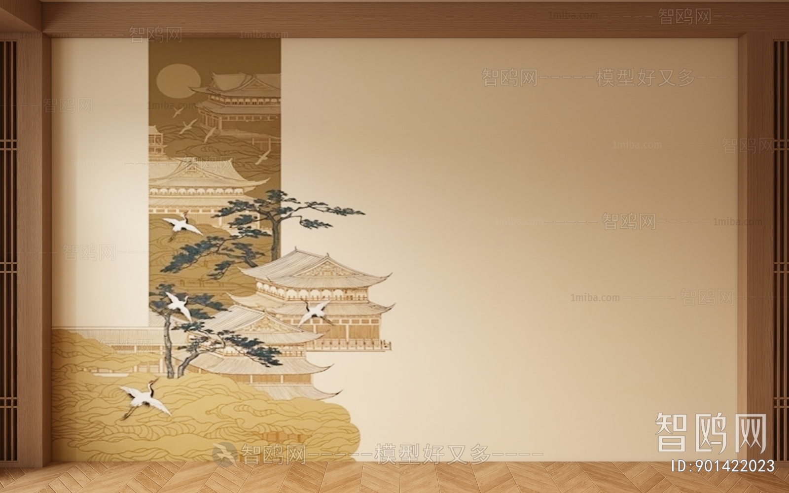 New Chinese Style TV Wall