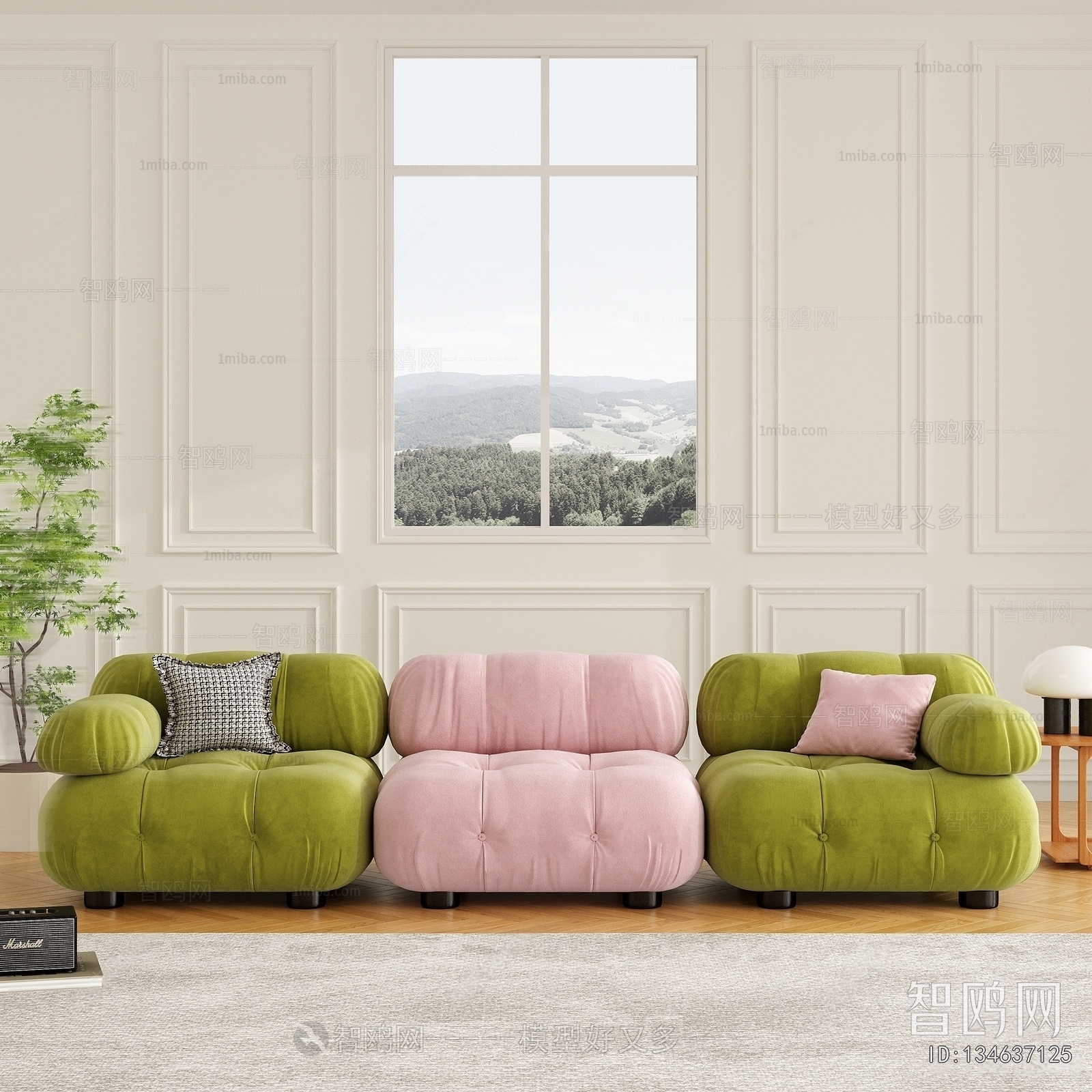 Modern Three-seat Sofa
