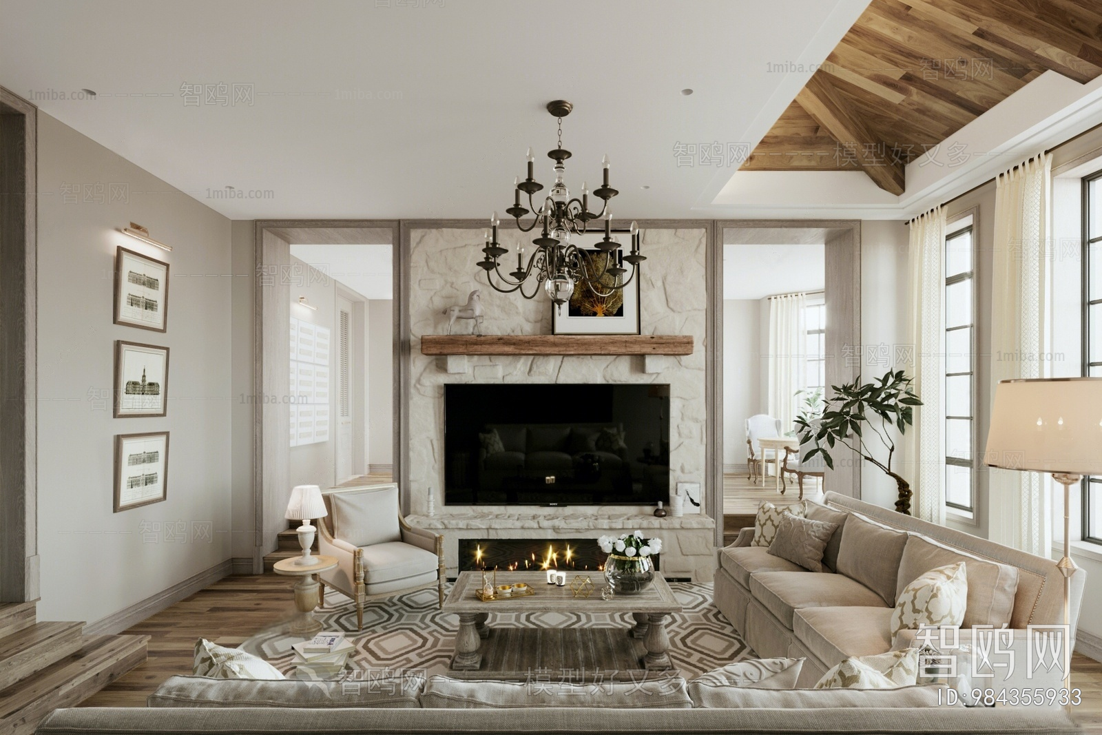 American Style A Living Room