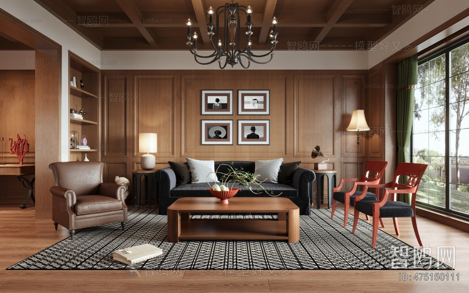 American Style Country Style A Living Room