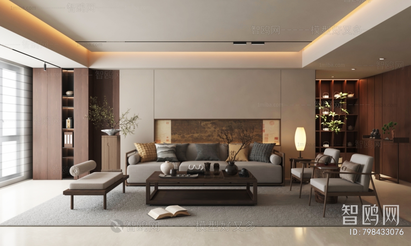 New Chinese Style A Living Room