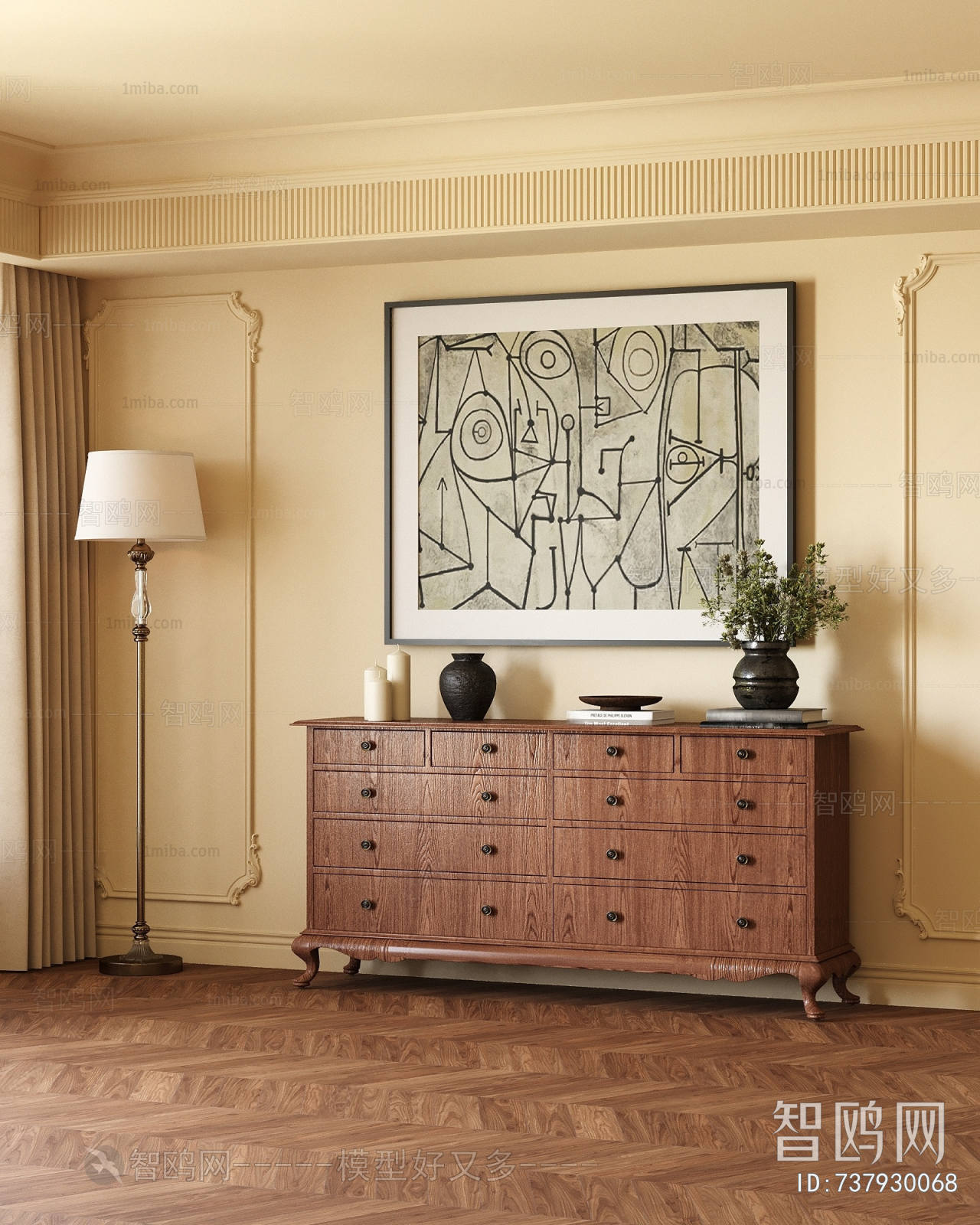 French Style Side Cabinet