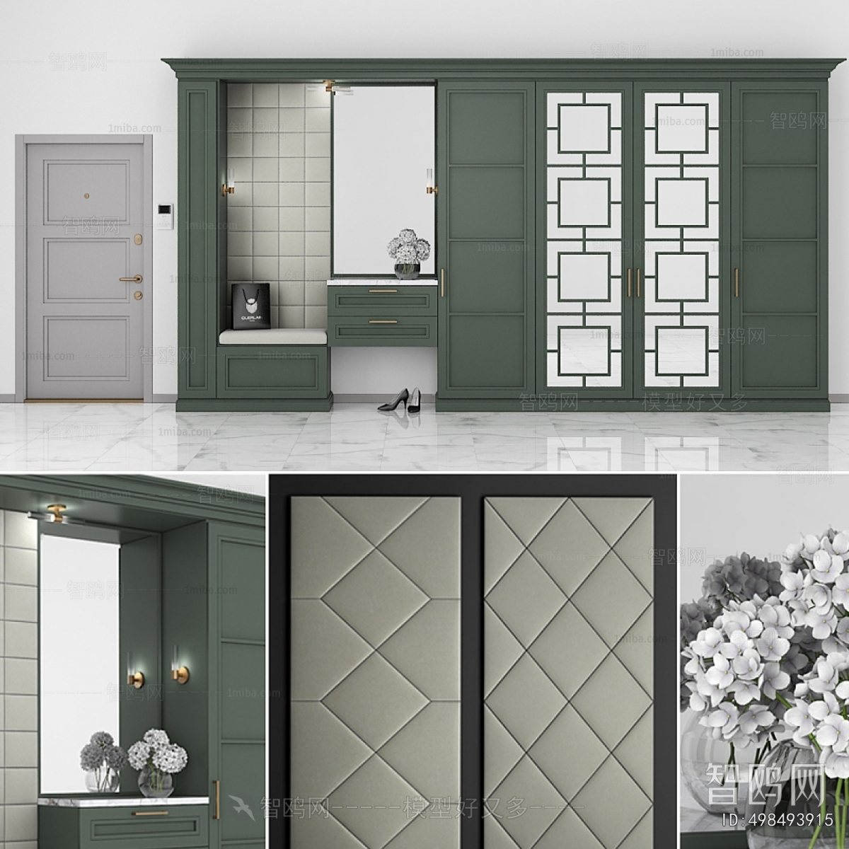 Simple European Style Entrance Cabinet