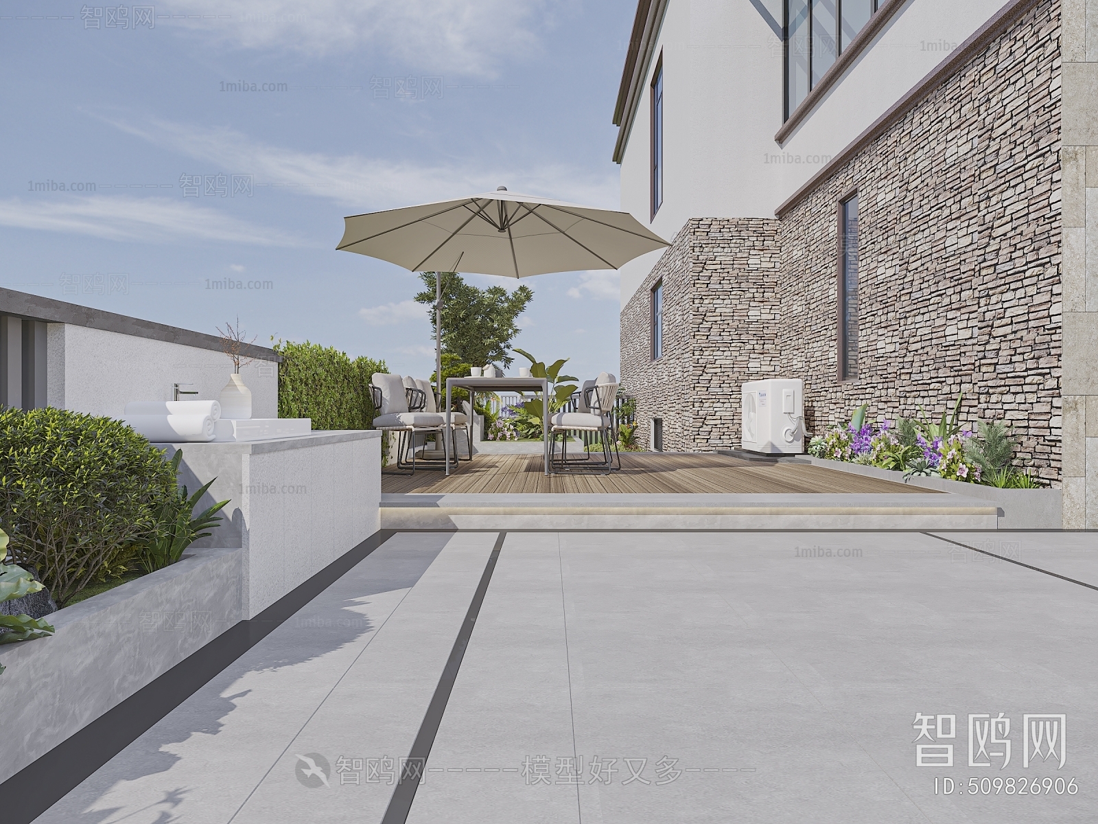 Modern Courtyard/landscape