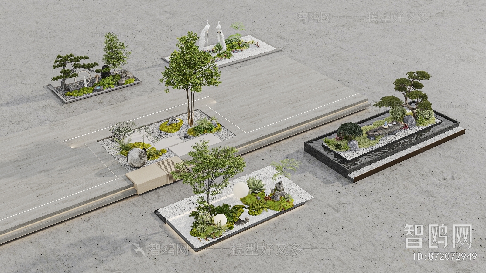 New Chinese Style Plant Landscaping