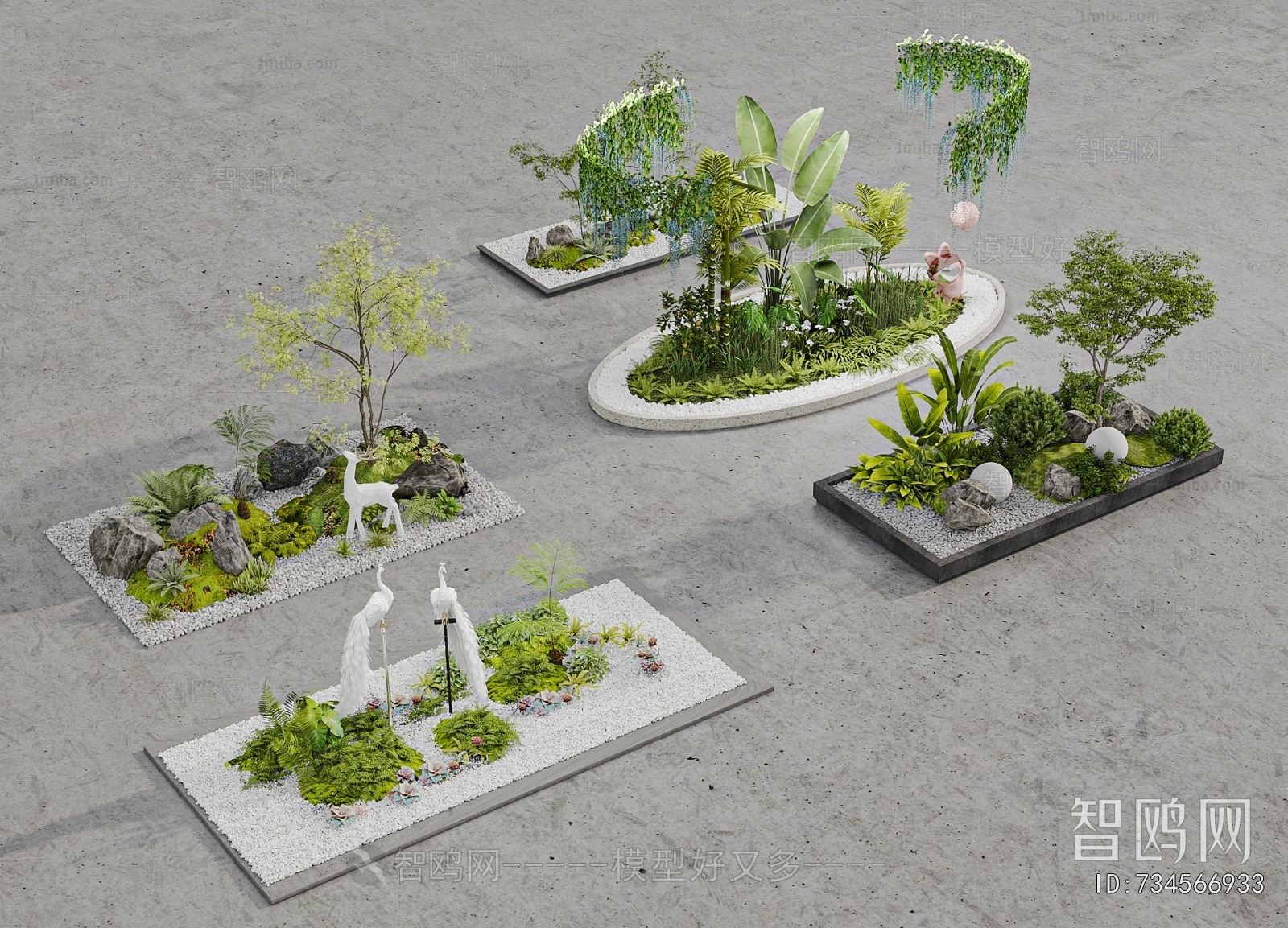 New Chinese Style Plant Landscaping