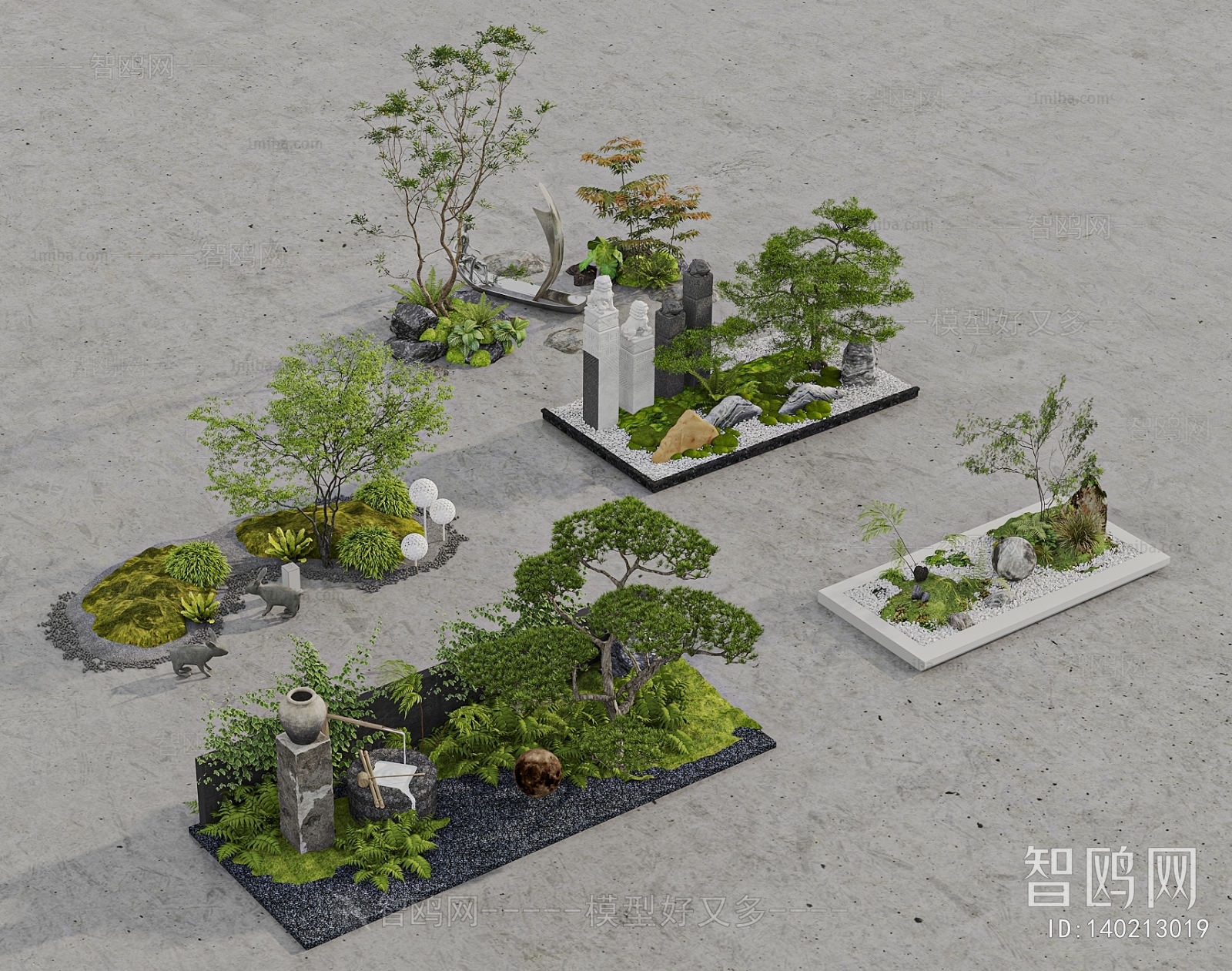 New Chinese Style Plant Landscaping
