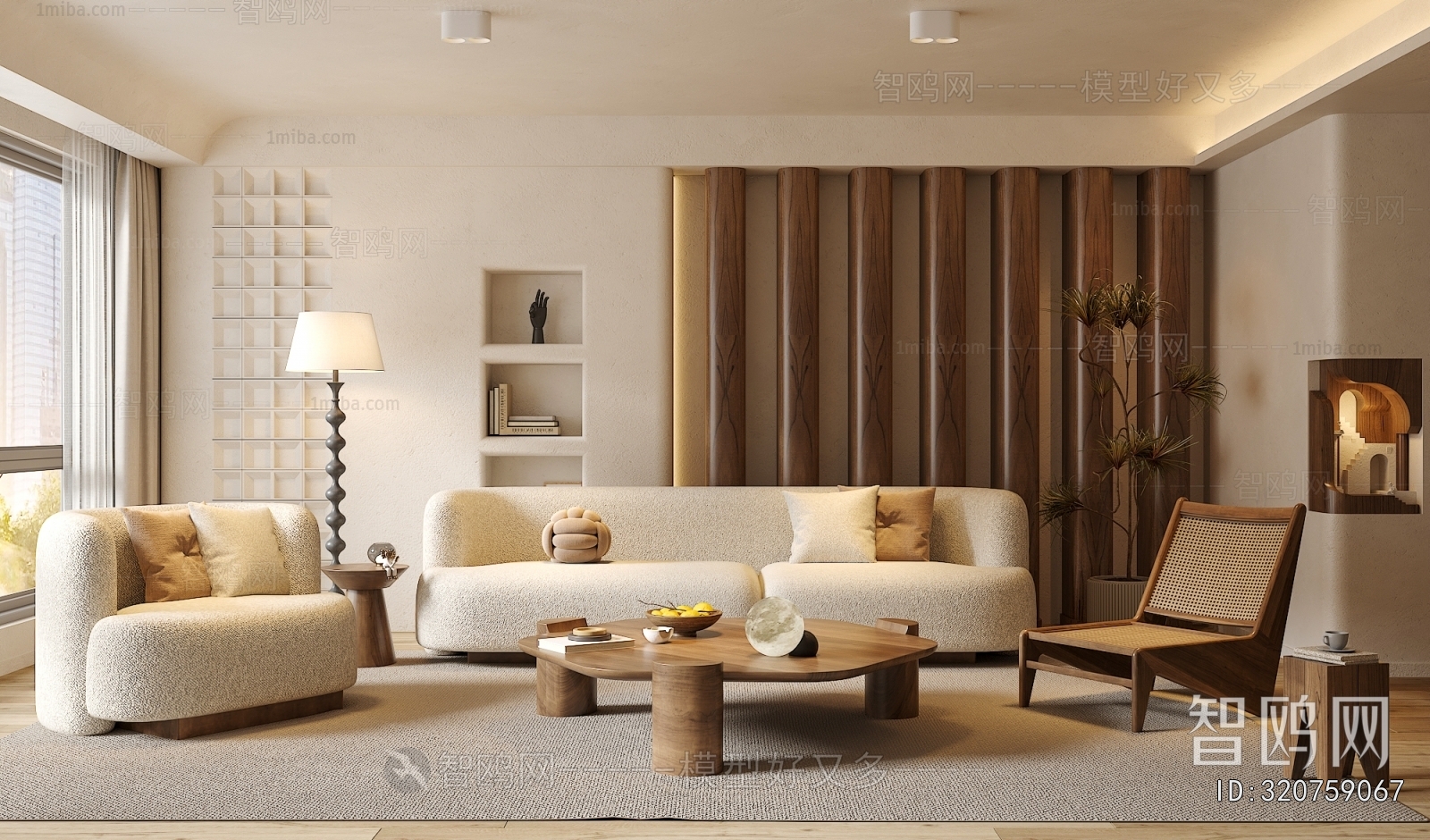 Wabi-sabi Style A Living Room