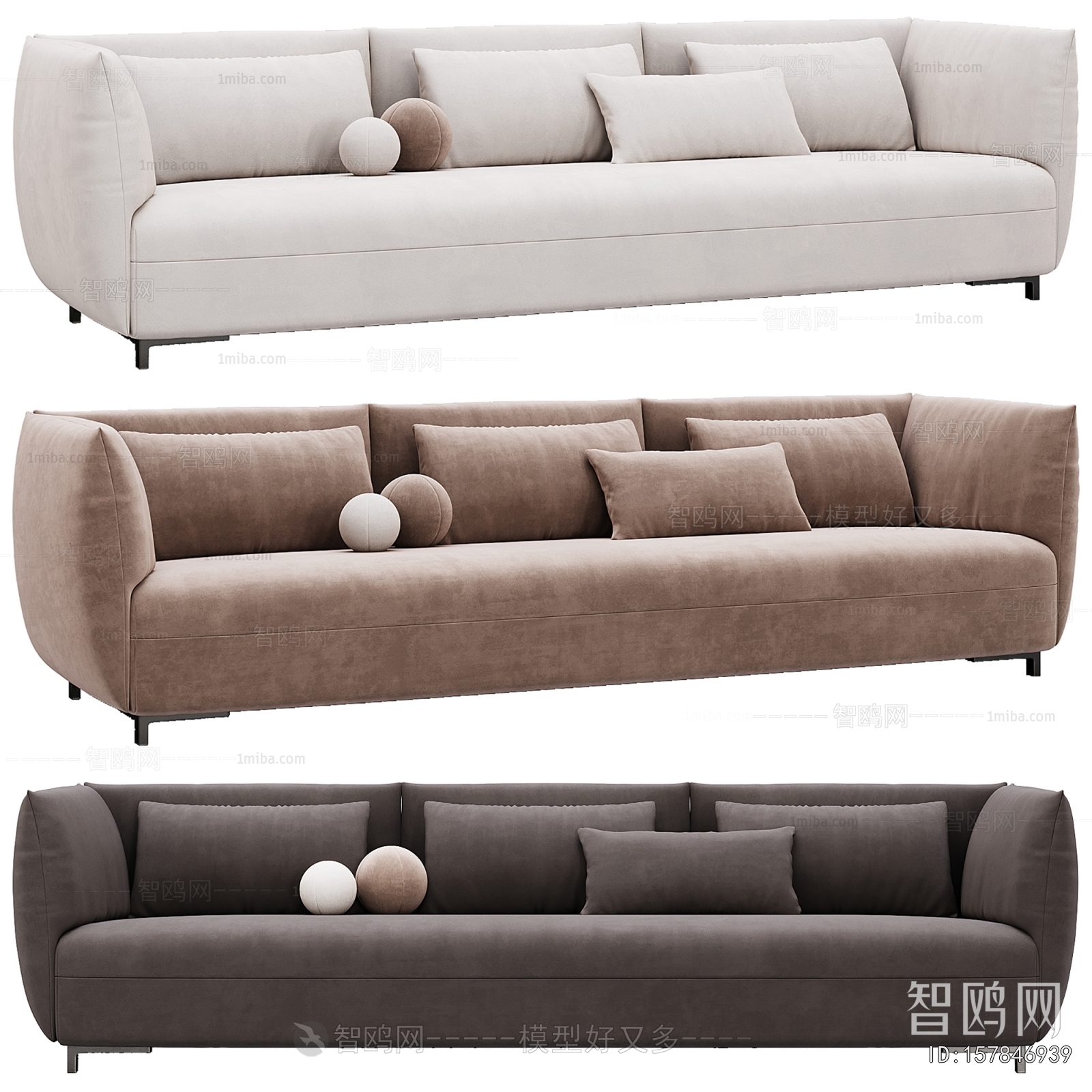 Modern Three-seat Sofa