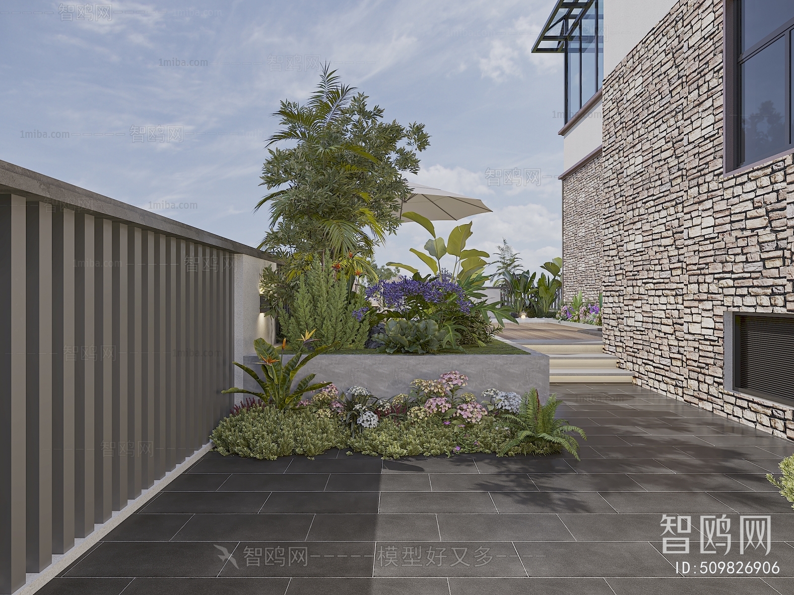 Modern Courtyard/landscape