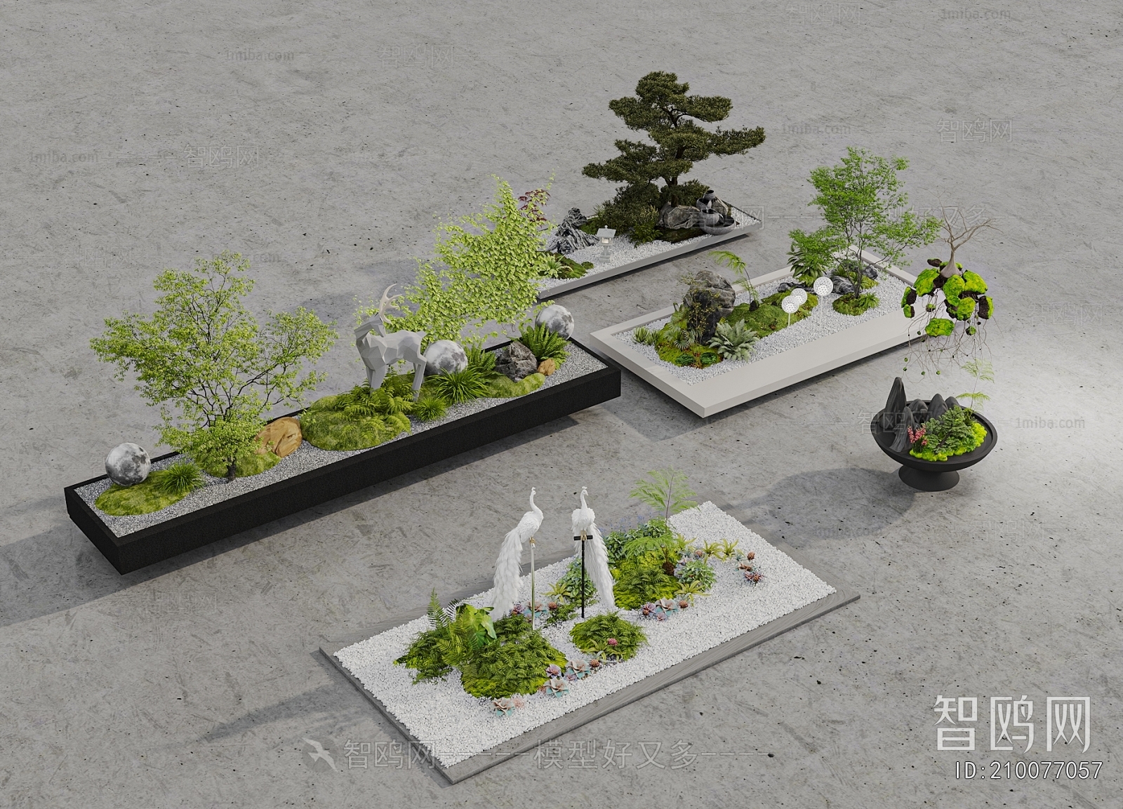 New Chinese Style Plant Landscaping