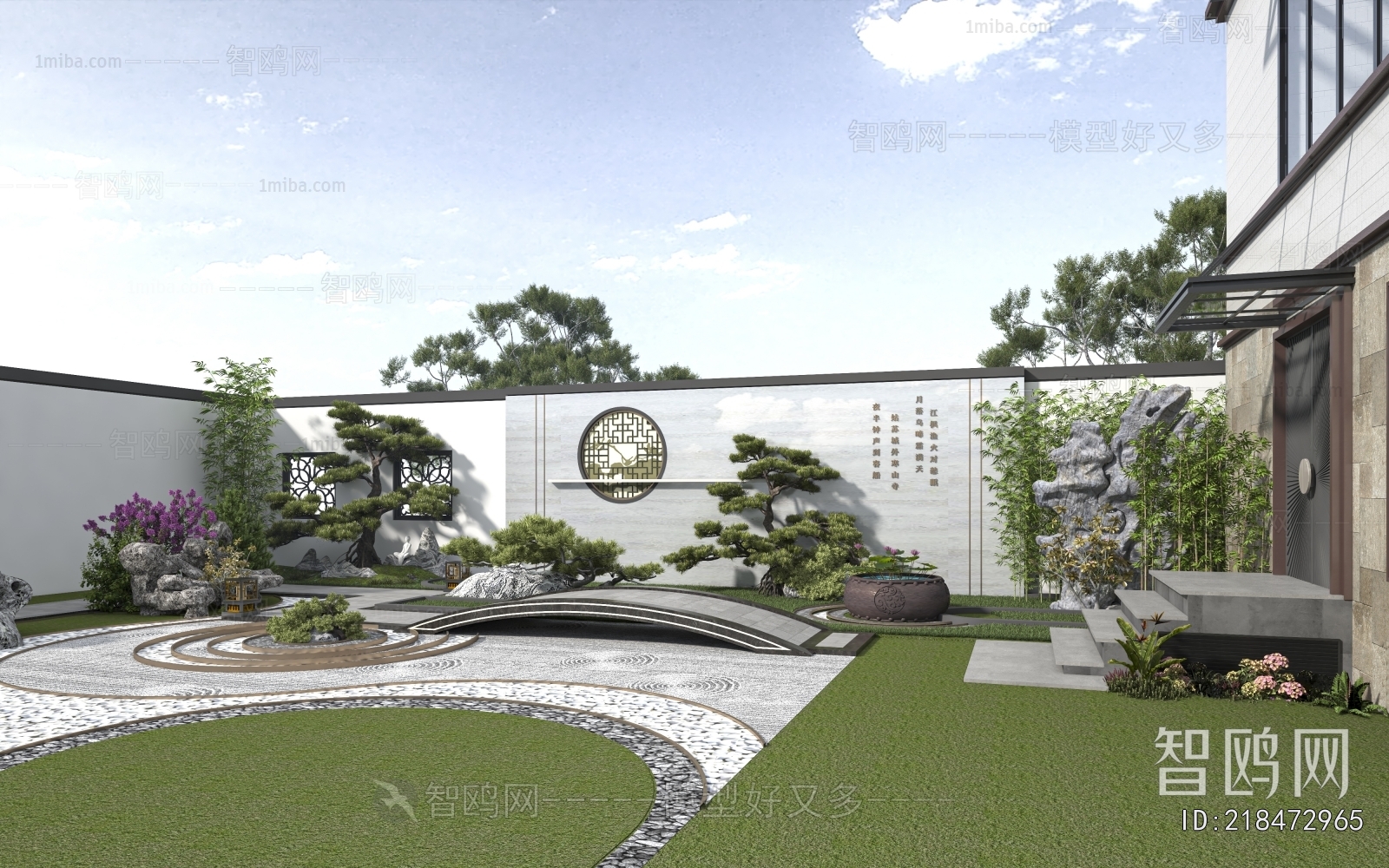 New Chinese Style Courtyard/landscape