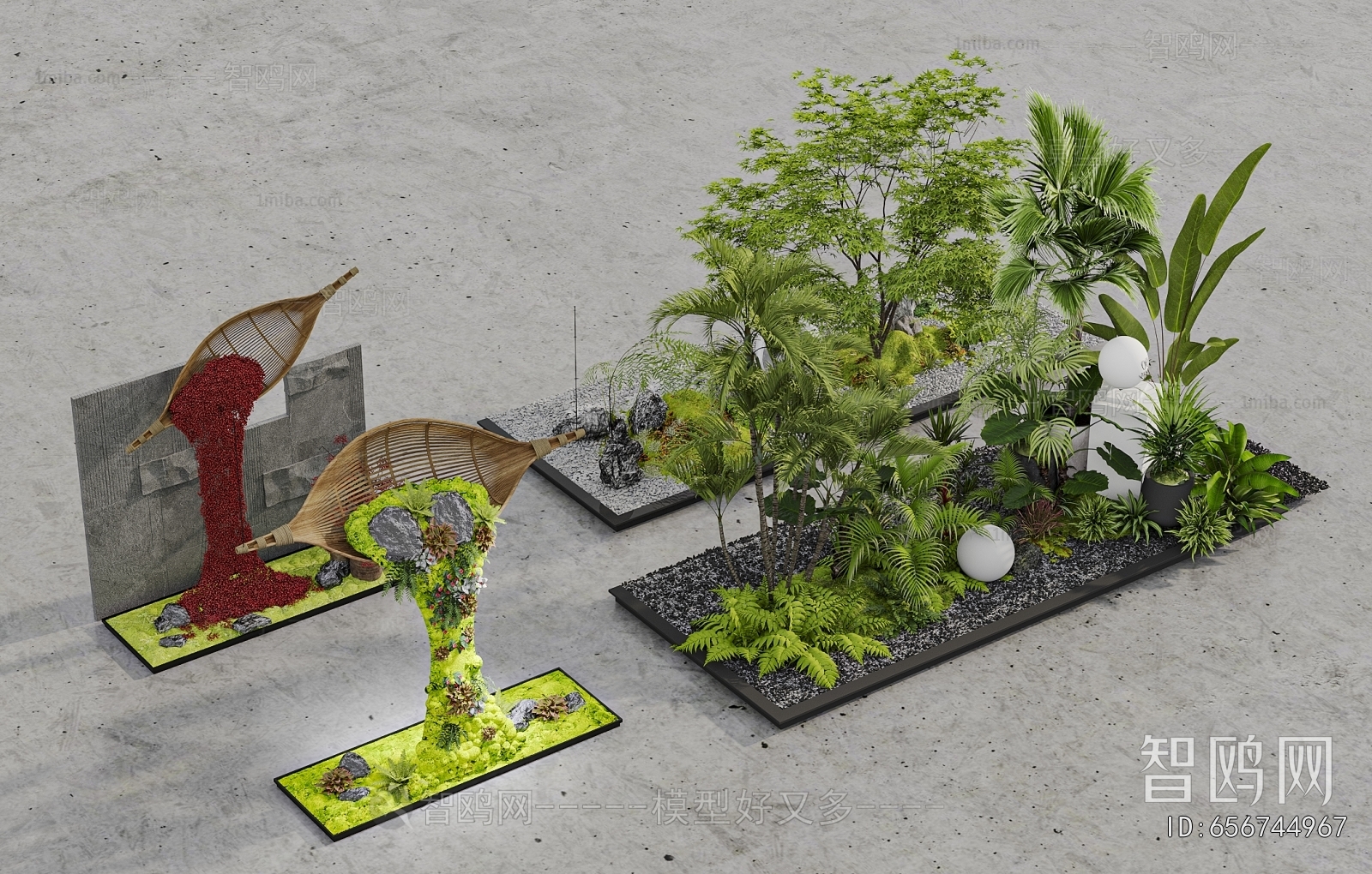 New Chinese Style Plant Landscaping