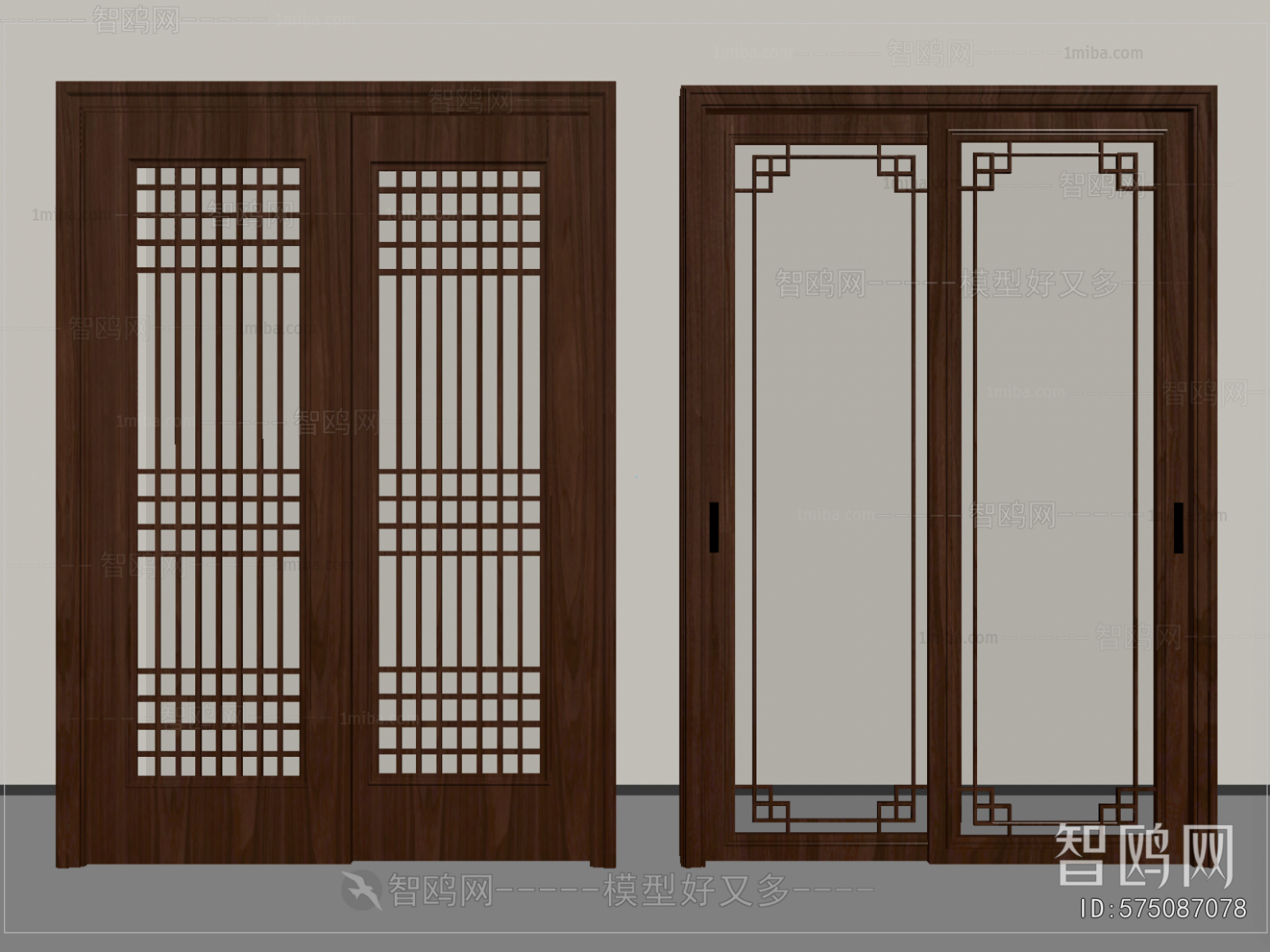 New Chinese Style Sliding Door