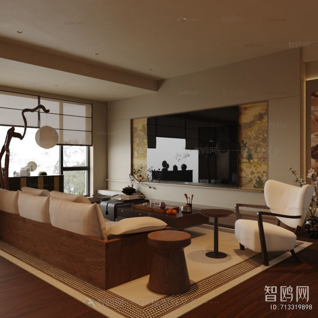 New Chinese Style A Living Room