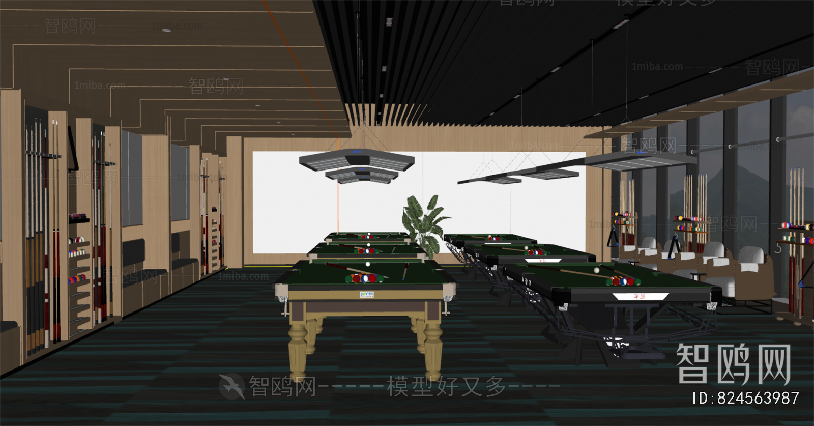 Modern Billiard Room