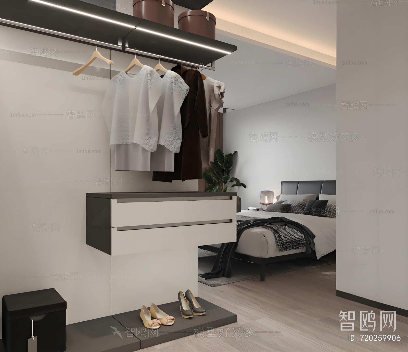 Modern Clothes Storage Area