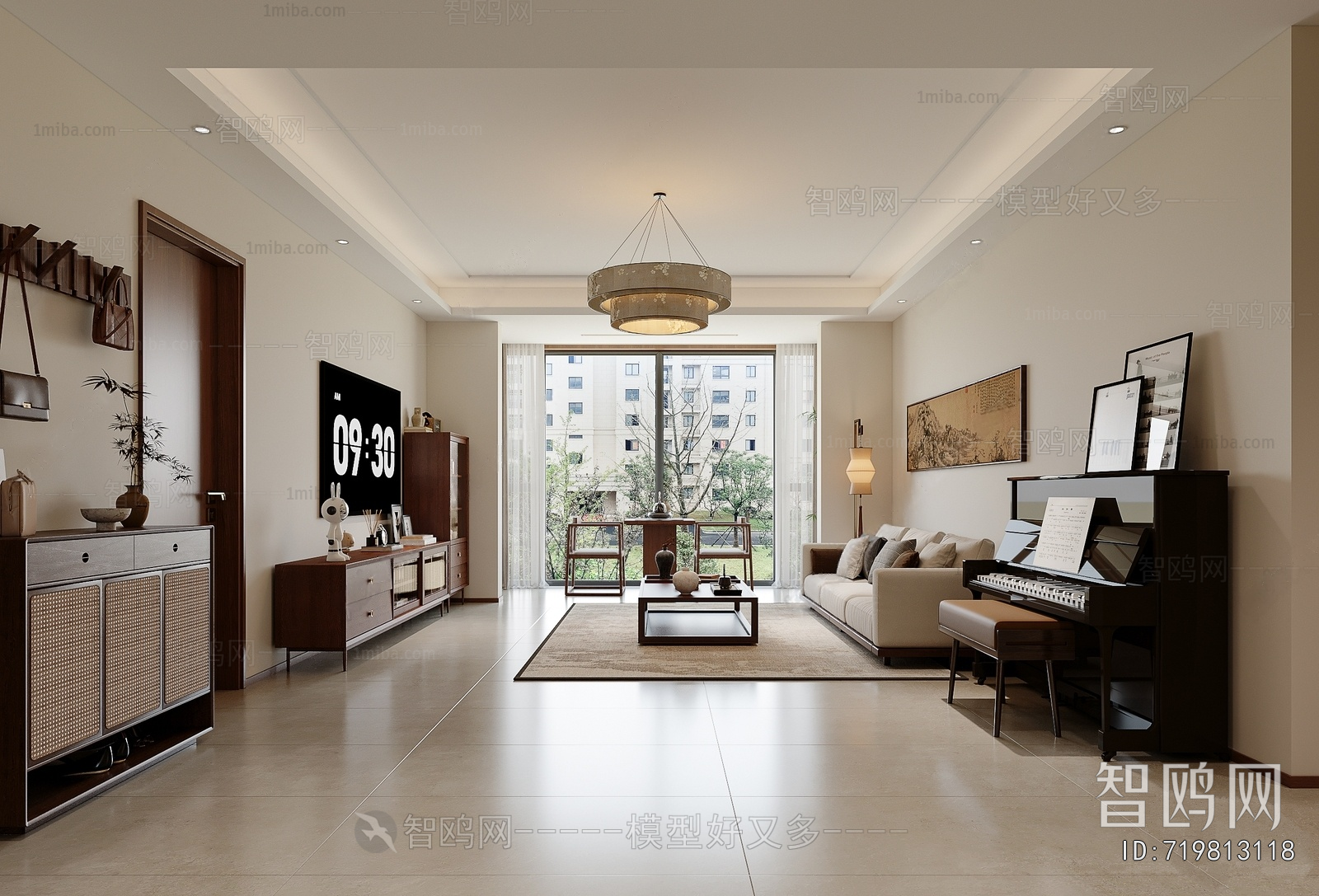 New Chinese Style A Living Room