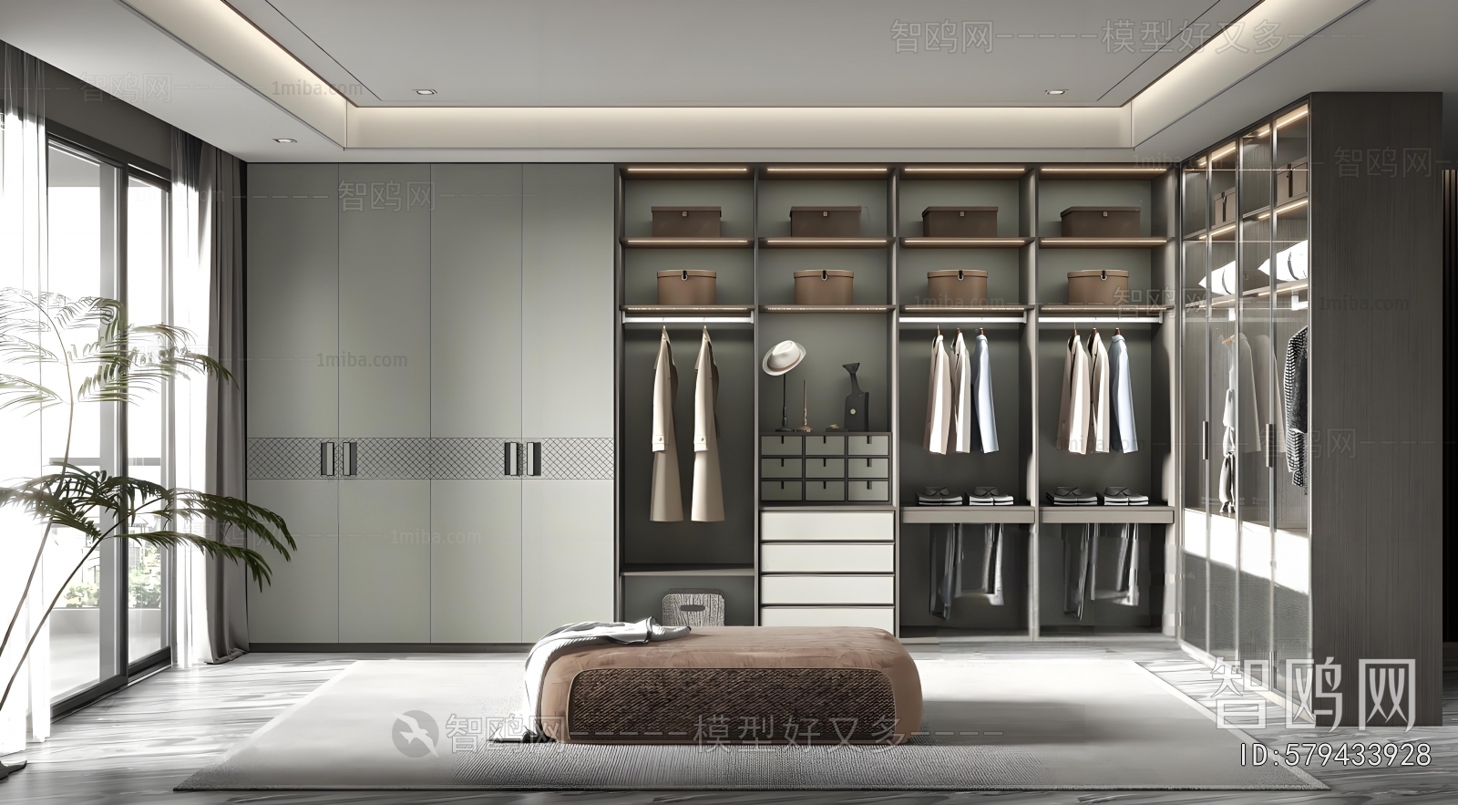 Modern Clothes Storage Area