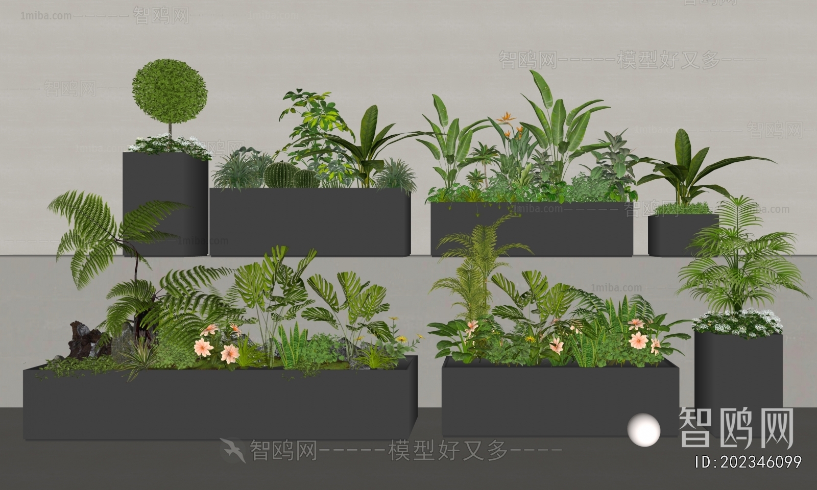 Modern Flower Bed, Flower Bowl, Flower Box