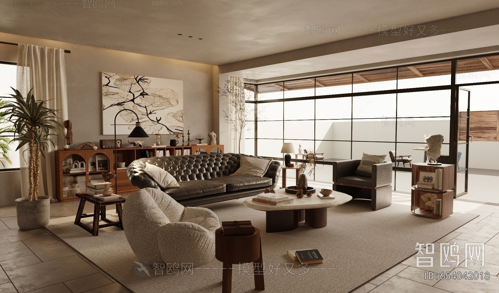 Wabi-sabi Style A Living Room