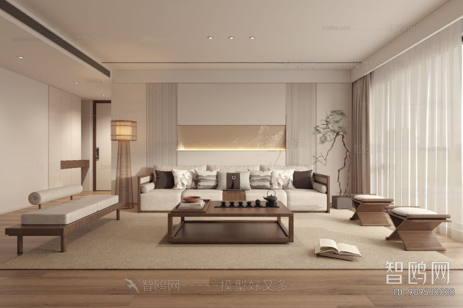 New Chinese Style A Living Room