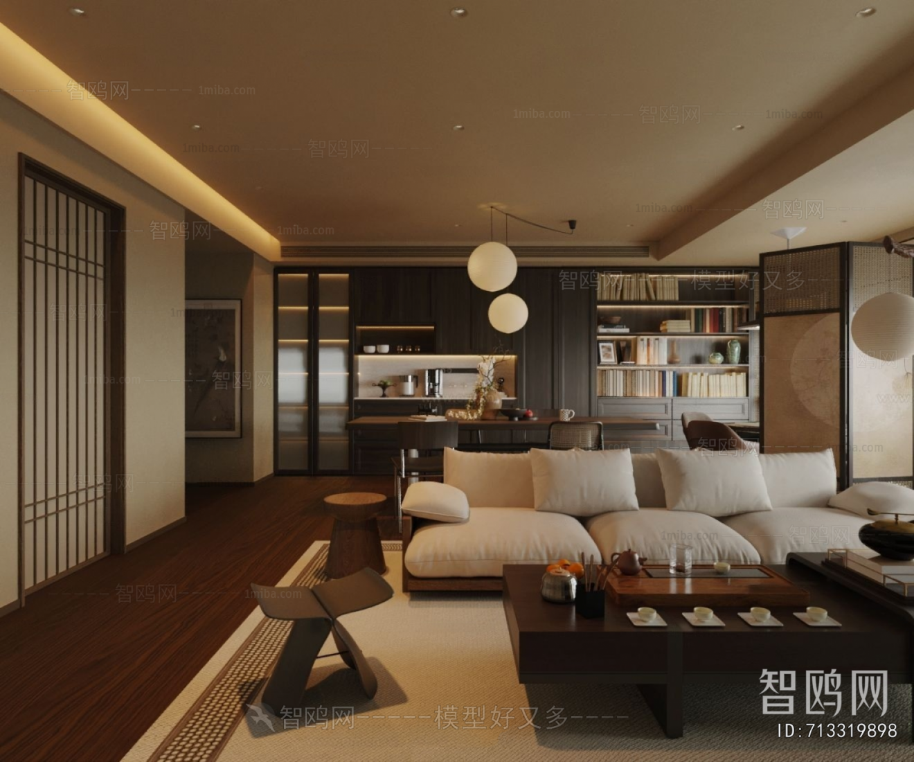 New Chinese Style A Living Room