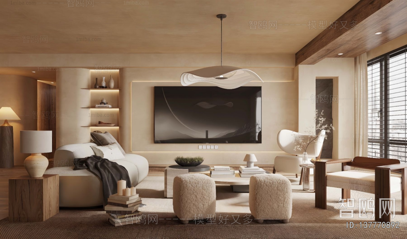 Wabi-sabi Style A Living Room