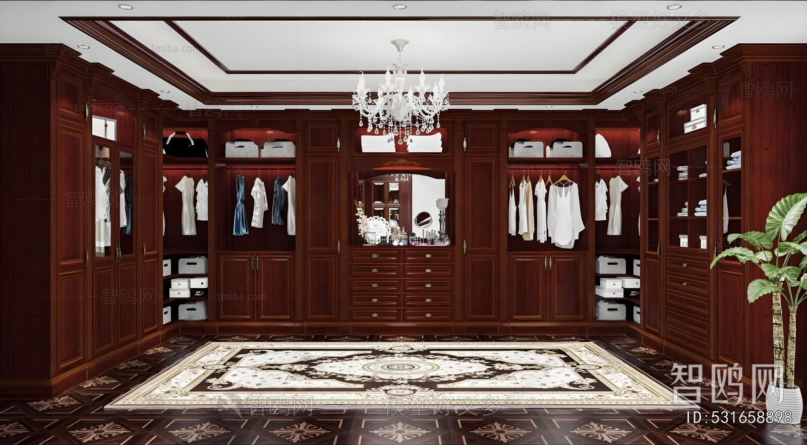 American Style Clothes Storage Area