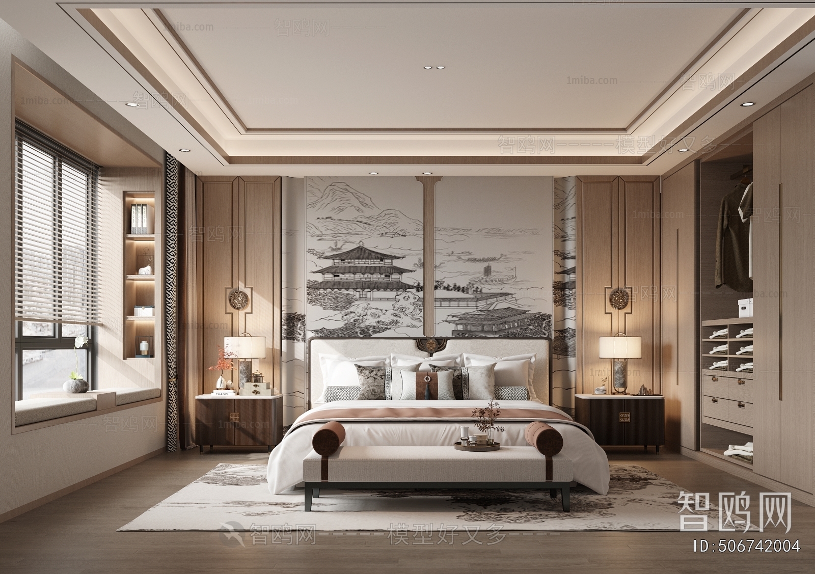 New Chinese Style Bedroom
