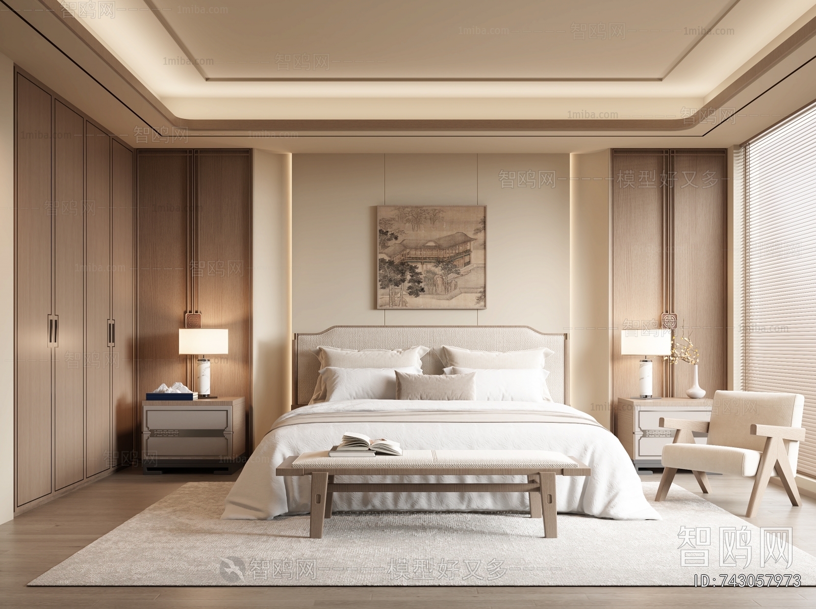 New Chinese Style Bedroom