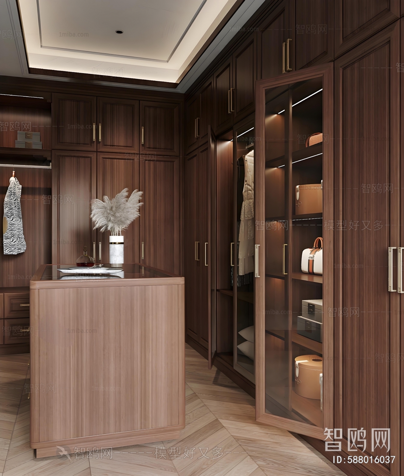 New Chinese Style Clothes Storage Area